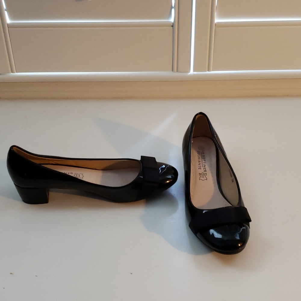 Patent Leather Low Heel Pump